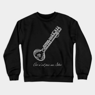 ceci nest pas un sitar (white edition) Crewneck Sweatshirt